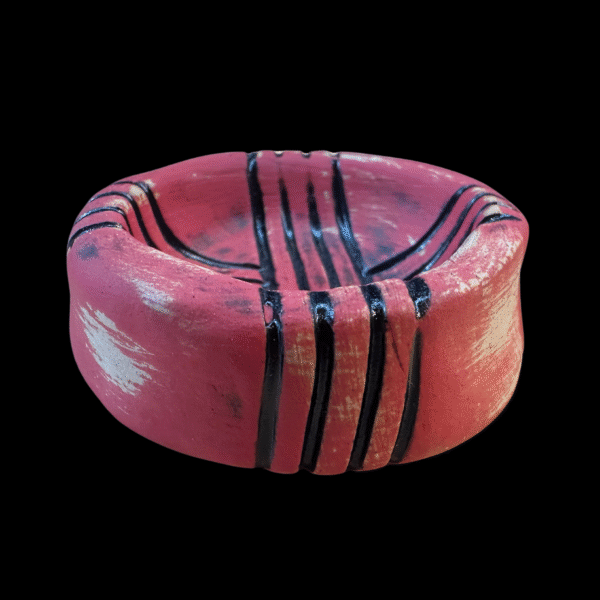 Red and Black Trinket Bowl by Andy Trautwein of Trautwein Art