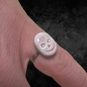 Ceramic Skull Ring