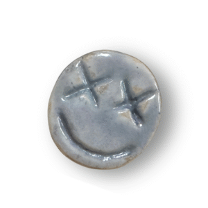 Light Blue Mindful Moment Ceramic Smiley Face Ring