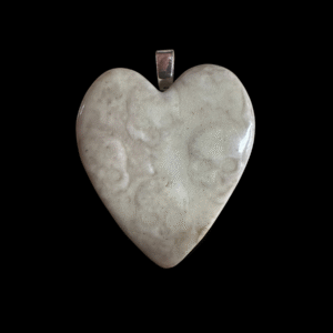 Ceramic Skull Heart Pendant