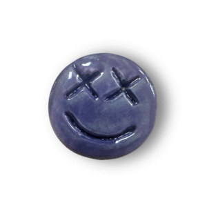 Purple Mindful Moment Ceramic Smiley Face Ring