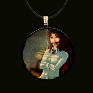 Pinup Girl Circle Pendant