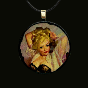 Pinup Girl Circle Pendant
