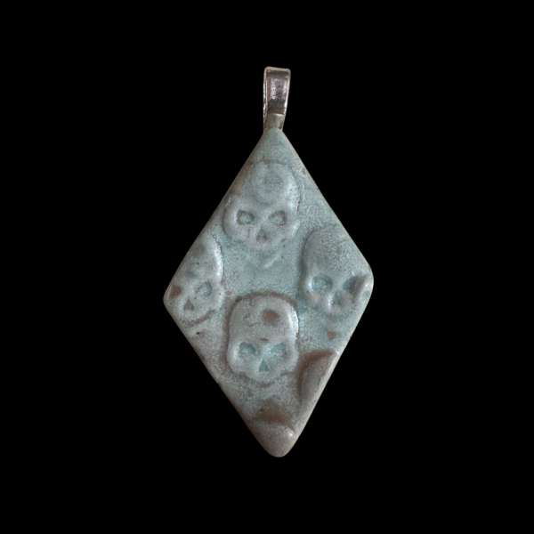 Ceramic Skull Diamond Pendant