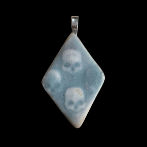 Ceramic Skull Diamond Pendant