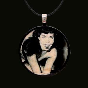 Pinup Girl Circle Pendant