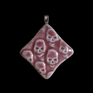 Ceramic Skull Diamond Pendant