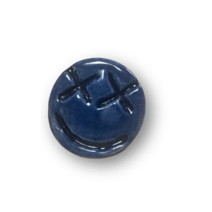 Blue Mindful Moment Ceramic Smiley Face Ring
