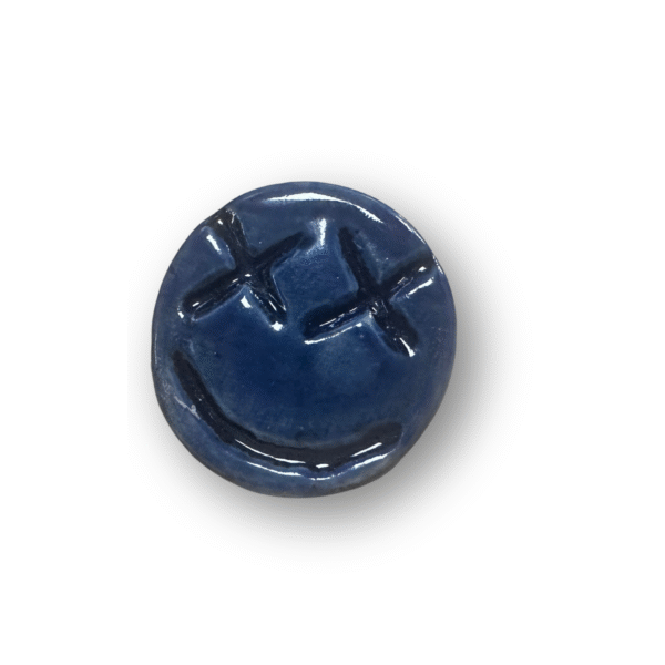 Blue Mindful Moment Ceramic Smiley Face Ring