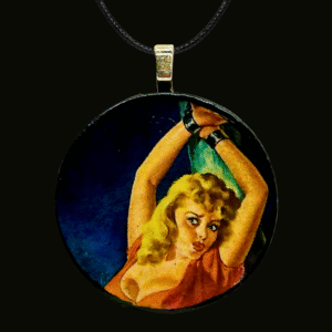 Pinup Girl Circle Pendant
