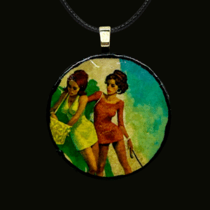 Pinup Girl Circle Pendant