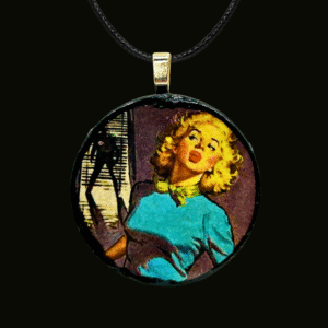 Pinup Girl Circle Pendant