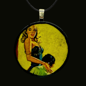 Pinup Girl Circle Pendant
