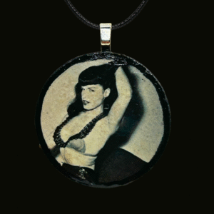 Pinup Girl Circle Pendant