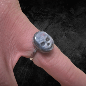 Ceramic Skull Ring